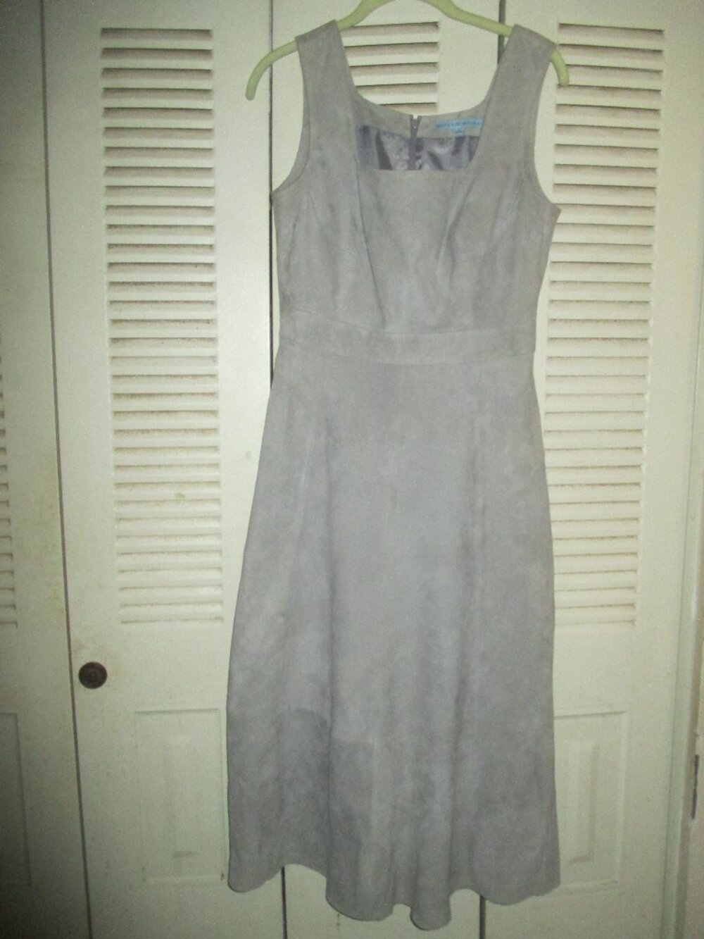 Antonio Melani Luxury Collection “Norah Suede” Midi Dress Size 4- Pewter Gray - Picture 1 of 2